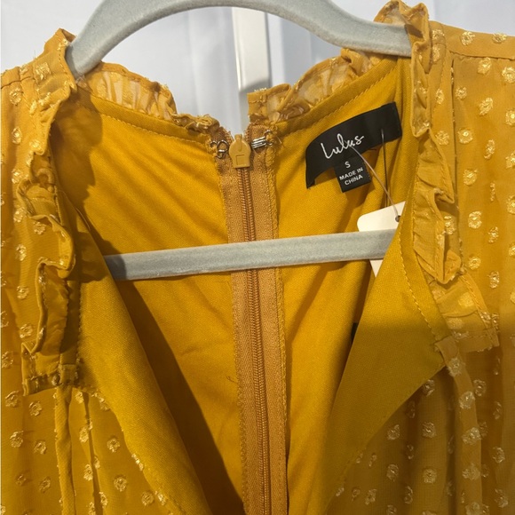 Lulus Ruffled Yellow Maxi Dress Size S - Picture 2 of 7